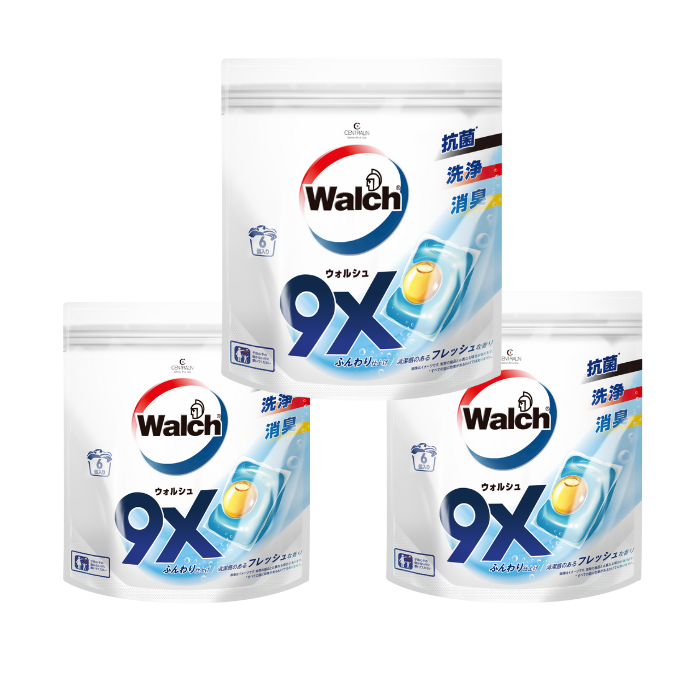 【6粒×3袋】ウォルシュ (Walch) ジェルマジックボール (Gel Magic Ball) アクアティックとマリンムスクの香り 詰め替え