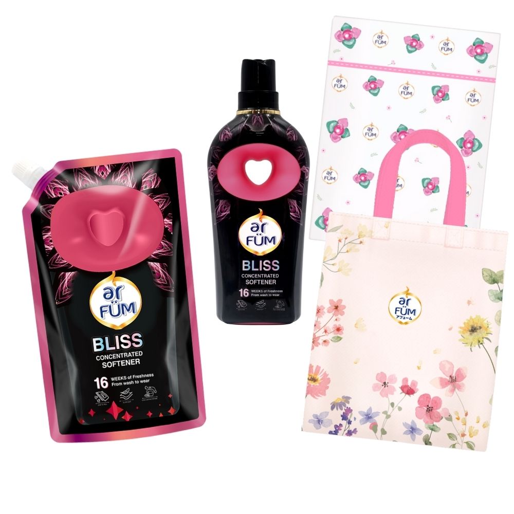 【900ml+1500ml】Black Label アフューム(arFUM) ラブリーブリス (BLISS) レッドベリー&ラズベリーの香り 本体+詰め替え用+洗濯ネット+エコバック