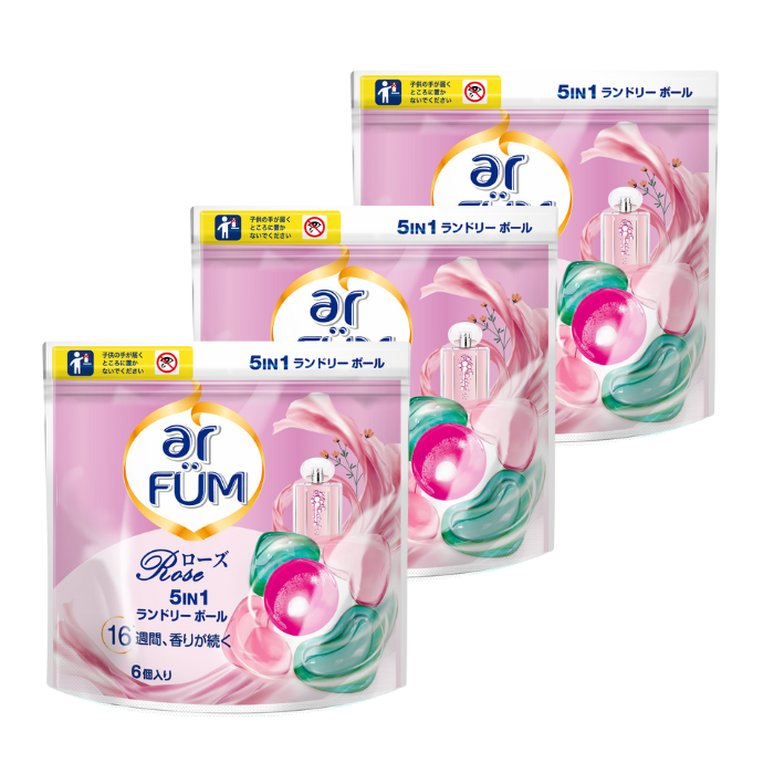 【6粒×3袋】arFUM Rose ローズとピーチの香り 詰め替え用