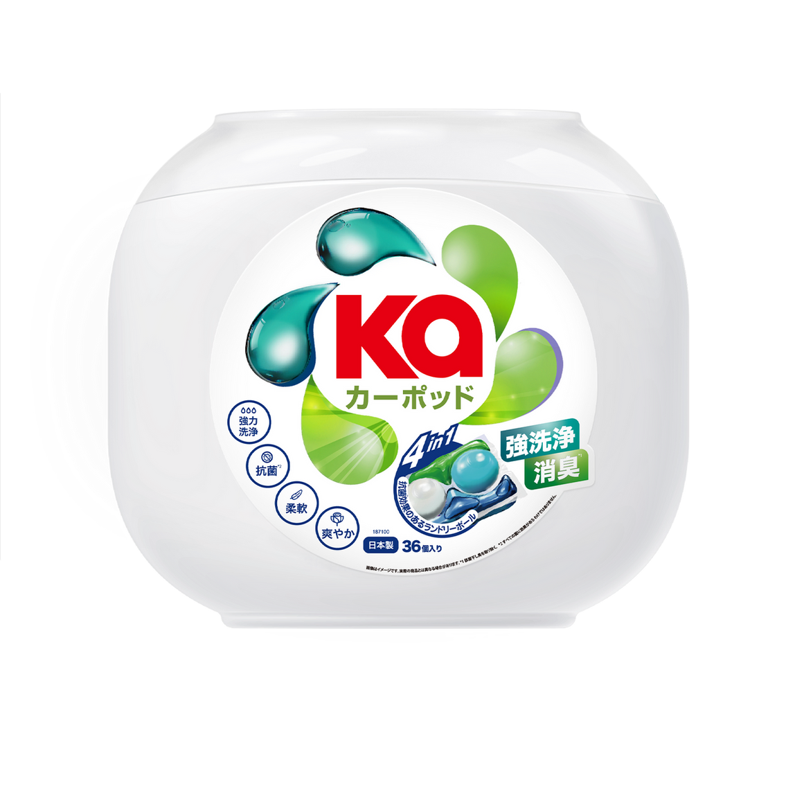 【セット】Kapod(カーポッド) 36粒 本体+Black label Iris 柔軟剤(ブラックレーベル ロマンティックアイリス) 900ml 本体