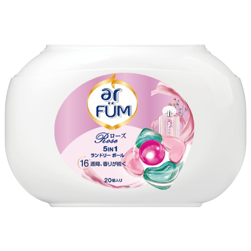 【20粒】arFUM Rose ローズとピーチの香り 5in1 ボール型洗濯洗剤 本体