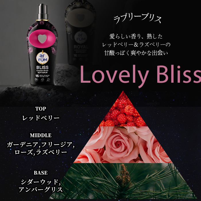 【セット】arFUM amore(アフューム アモーレ) 42粒 本体+Black label Bliss 柔軟剤(ブラックレーベル ラブリーブリス) 900ml 本体