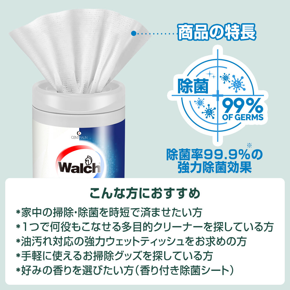 除菌ウェットシート Walch(ウォルシュ) アクア(AQUA)