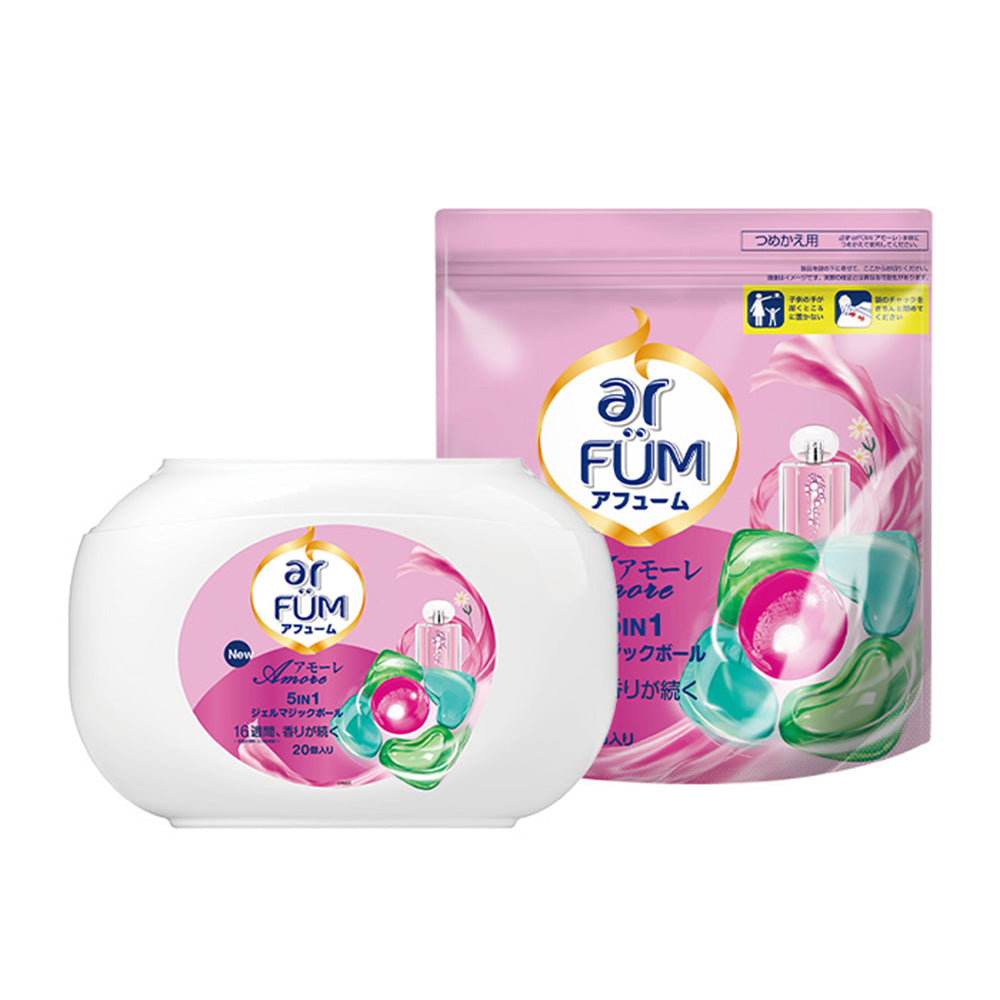 【40粒】arFUM Amore ベルガモットとジャスミンの香り 5in1 ジェル マジック ボール本体+詰め替えセット