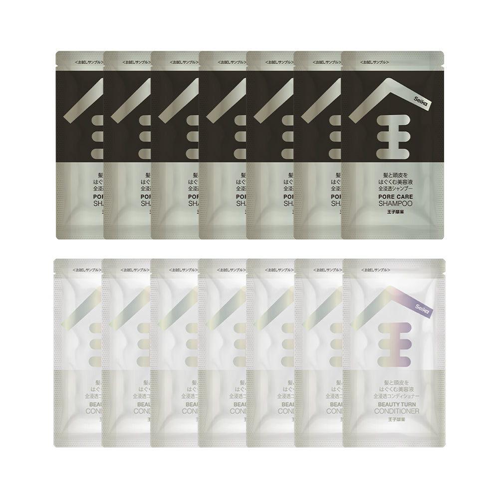 【お試しセット】Seika全 シャンプー + Seika全 コンディショナー   10ml×各7袋セット Seika Pore Care Shampoo + Conditioner