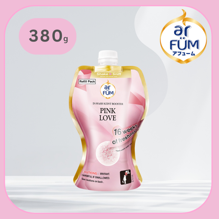 【380g】arFUM 香りビーズ ピンクラブ ピーチとローズの香り 詰め替え用