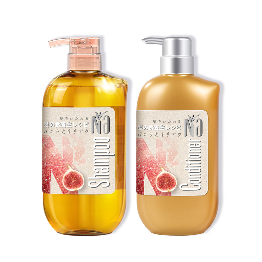 【セット】Na シャンプー & コンディショナー モイスチャー＆シャイン バニラフラワー＆イチジクの香り