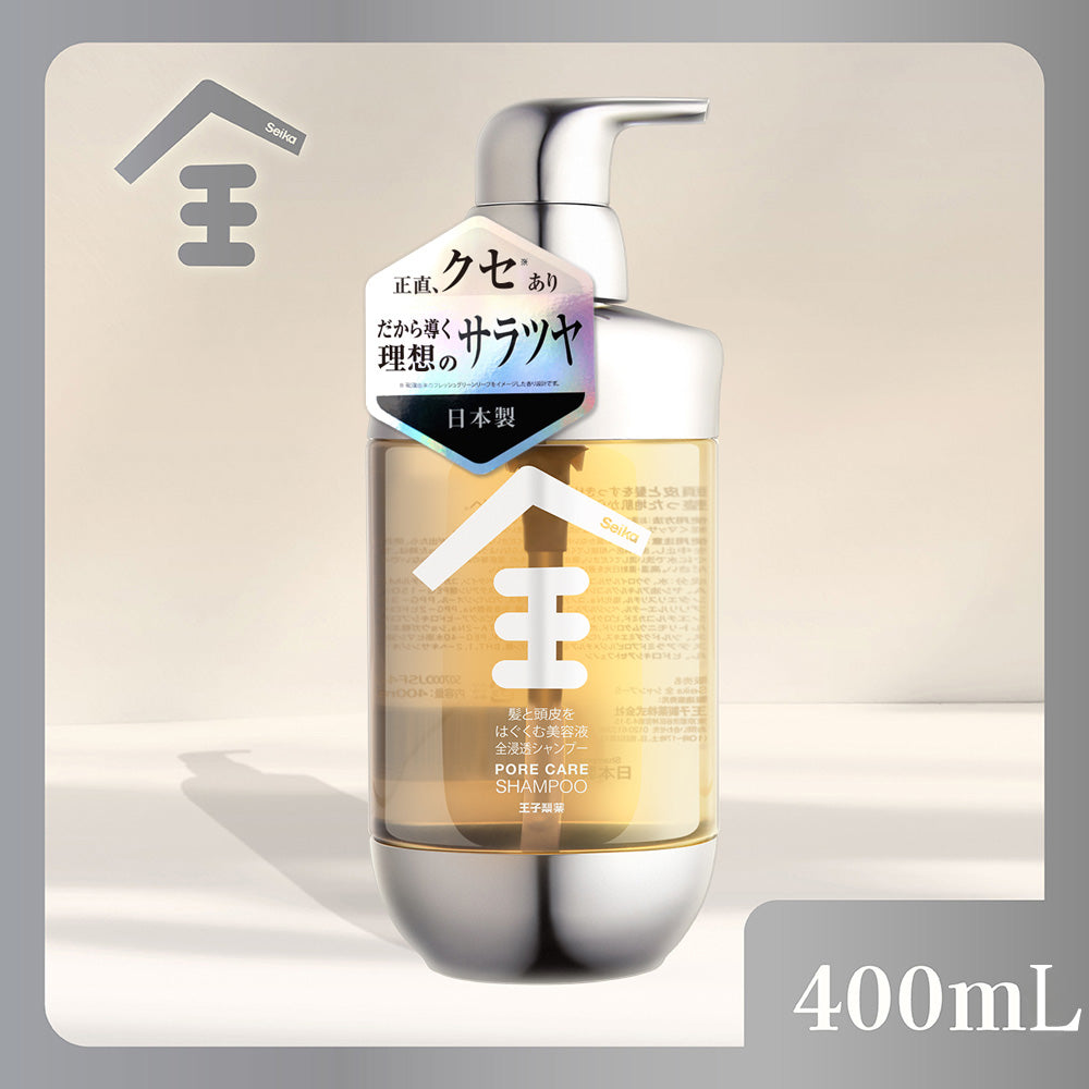 【400ml】Seika全 シャンプー Seika Pore Care Shampoo  ノンシリコン アミノ酸系洗浄成分 ナイアンシンアミド スカルプケア (セイカゼン ZEN)