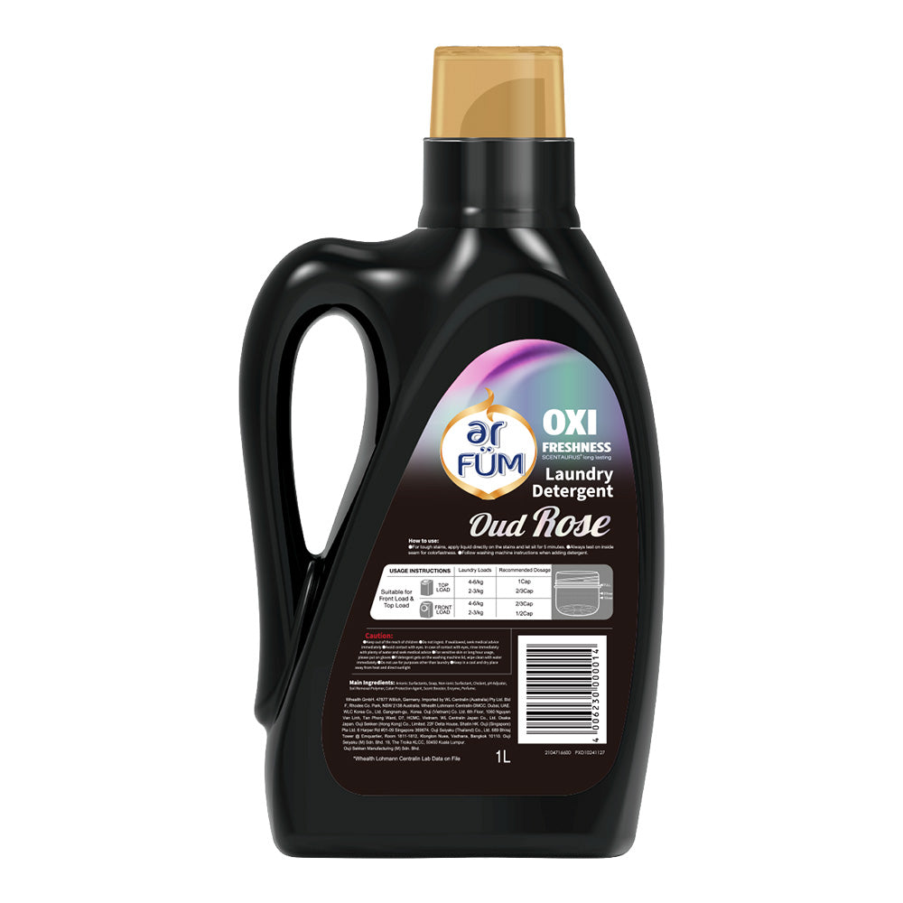 アフューム(arFUM) OXI フレッシュネス 液体洗濯洗剤  ウードローズの香り (OudRose) 1L 本体