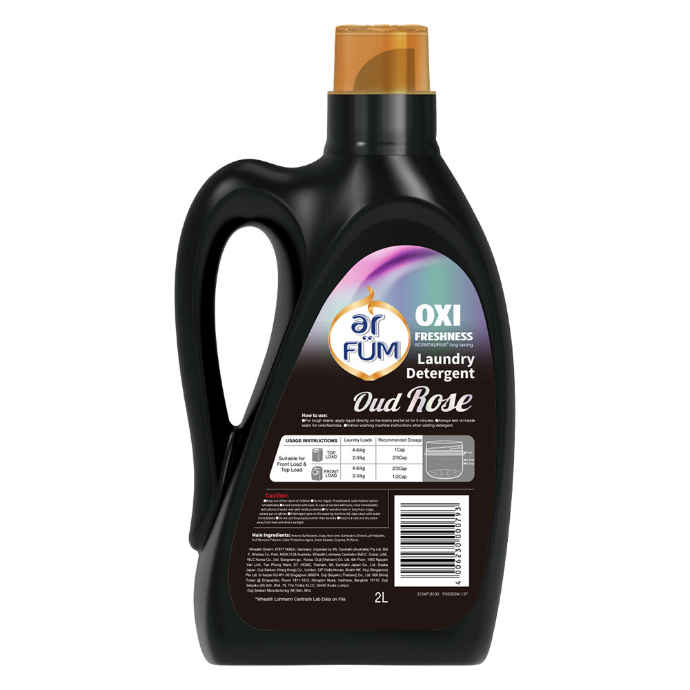 アフューム (arFUM) 香りづけ液体洗剤 OXI フレッシュネス ウードローズの香り (OudRose)  2L 本体