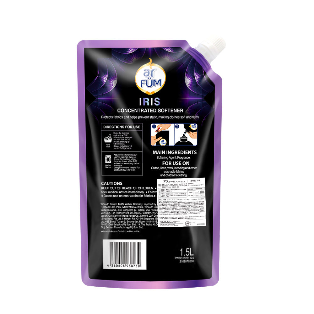 【1500ml(1.5L)】Black Label アフューム(arFUM) ロマンティック アイリス (IRIS) バニラ＆カカオの優しい香り 詰め替え用