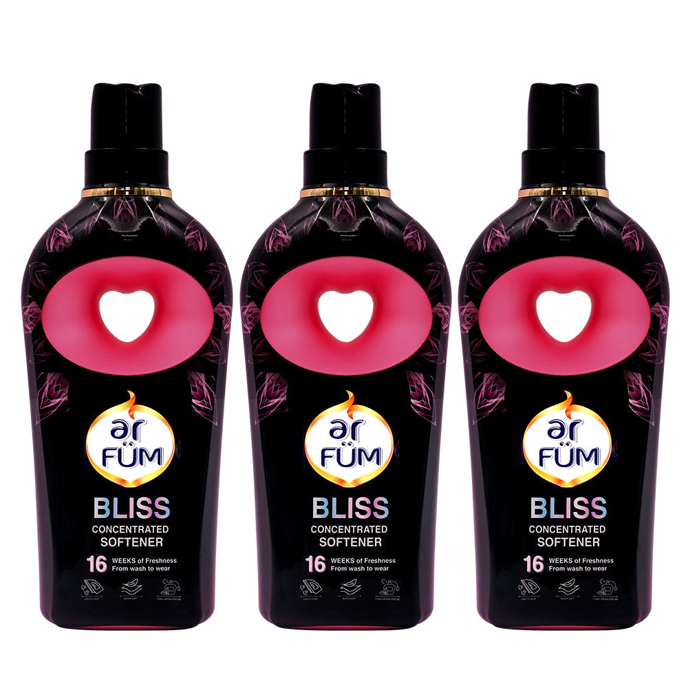 【900ml×3】アフューム(arFUM) 柔軟剤 ブラックレーベル (Black Label) ラブリーブリス (BLISS) レッドベリー＆ラズベリーの香り 本体