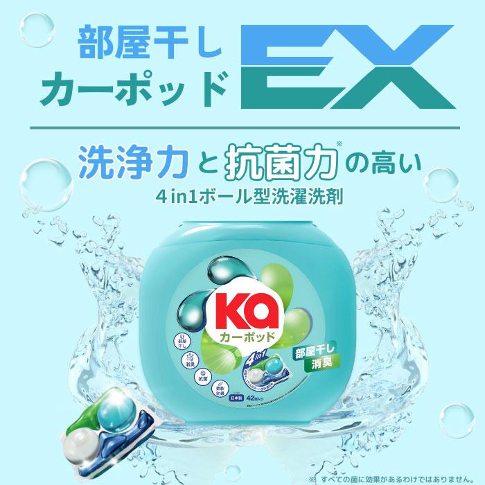 【セット】カーポッド 部屋干しEX 42粒 本体＋Touch of Ka 1000ml 本体(柔軟剤)