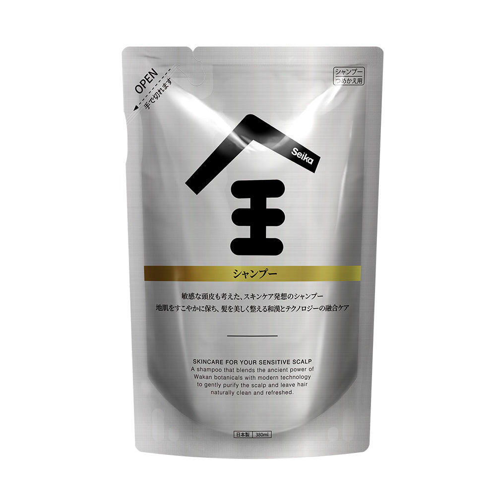 【380ml】Seika全 シャンプー 詰め替え Seika Pore Care Shampoo  ノンシリコン アミノ酸系洗浄成分 ナイアンシンアミド スカルプケア (セイカゼン ZEN)