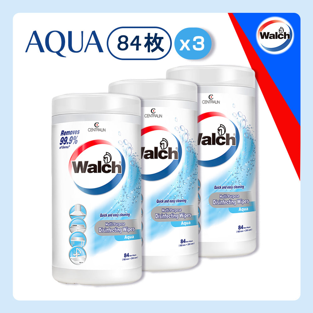 除菌ウェットシート Walch(ウォルシュ) アクア(AQUA) 3本セット