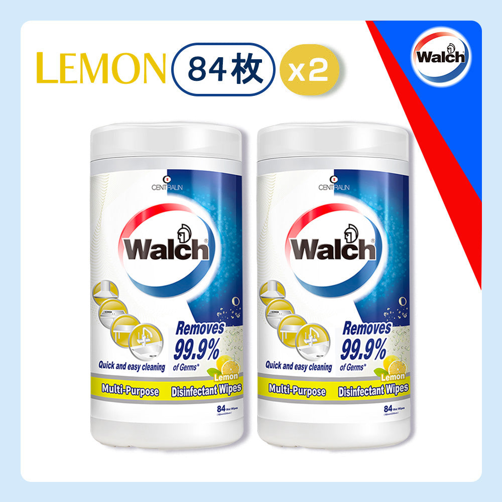 除菌ウェットシート Walch(ウォルシュ) レモン(Lemon) 2本セット