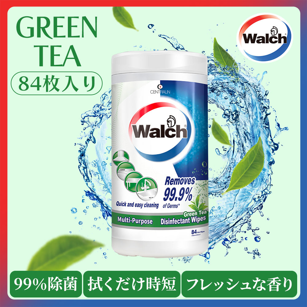 除菌ウェットシート Walch(ウォルシュ) グリーンティー(Green Tea)