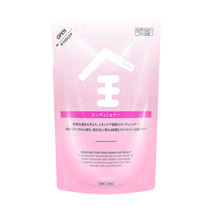 【380mL】Seika全 SAKURA コンディショナー つめかえ Seika Pore Care Conditioner (セイカゼン ZEN)